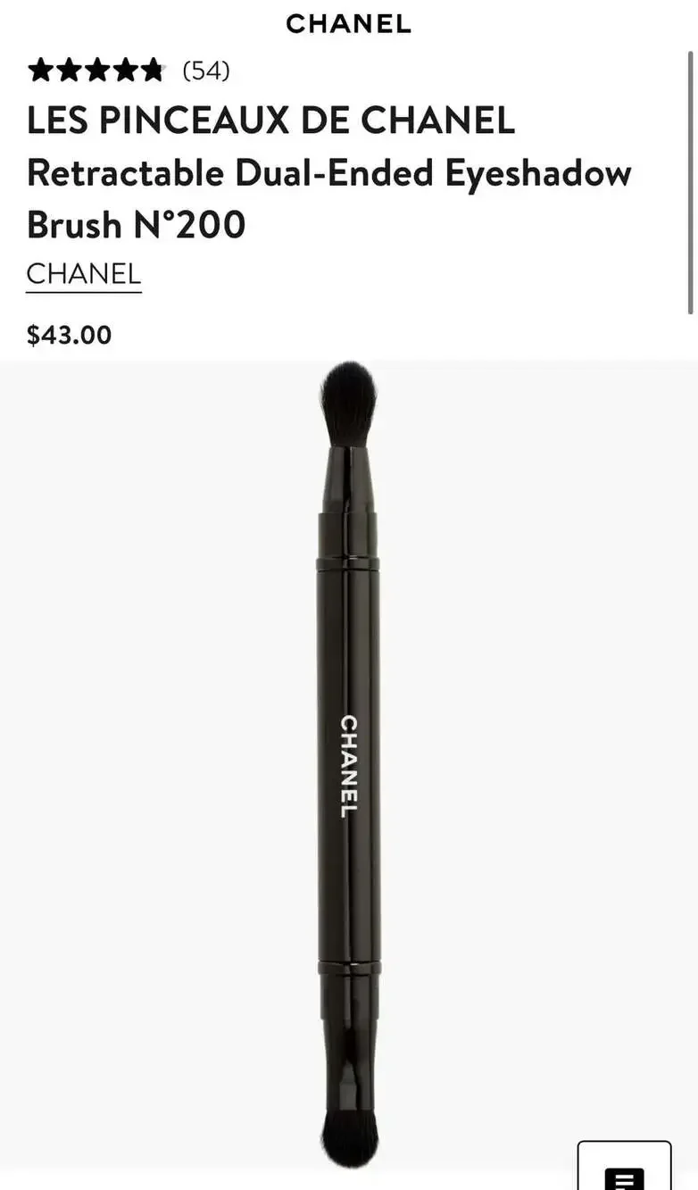 CHANEL LES PINCEAUX N°200 Dual-Ended Retractable Eyeshadow Brush - New